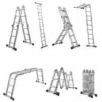 4by8 Aluminium Folding Ladder 32ft