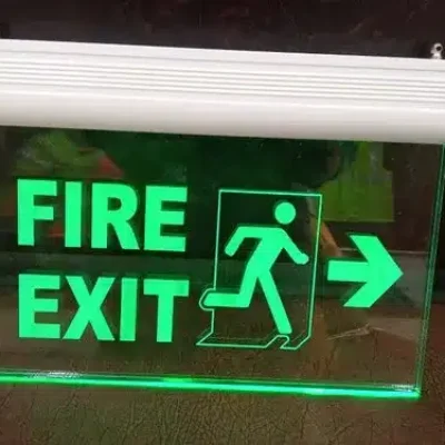 Reflective Fire Exit Sign